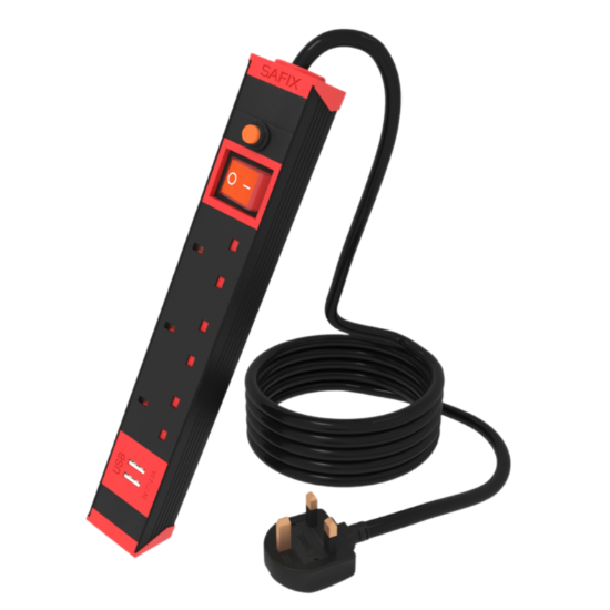 Picture of 5-meter electrical extension cord with 3-hole switch